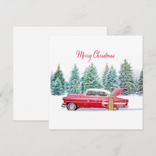 Rode Chevrolet Kerstmis (Voorkant / Achterkant)