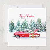 Rode Chevrolet Kerstmis (Voorkant)