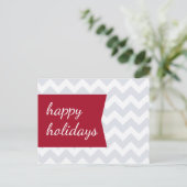 Rode Chevron Vakantie Briefkaarten (Staand voorkant)