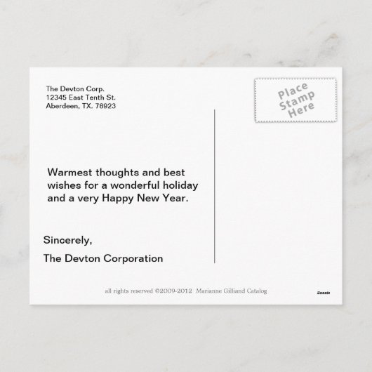 Rode Chevron Vakantie Briefkaarten (Achterkant)