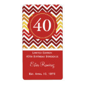 Rode Chevron Wijnlabel (375 ml) Etiket (Voorkant)