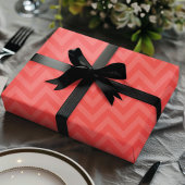 Rode Chevron Zigzag Cadeaupapier