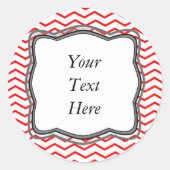 Rode Chevrons Label Design (Voorkant)