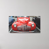 Rode Chevy Coupe Canvas Afdruk (Voorkant)