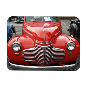 Rode Chevy Coupé Magneet