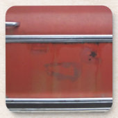 Rode Chevy Silver Trim Bier Onderzetter (Voorkant)