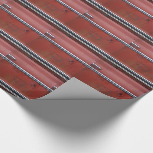 Rode Chevy Silver Trim Cadeaupapier (Hoek)