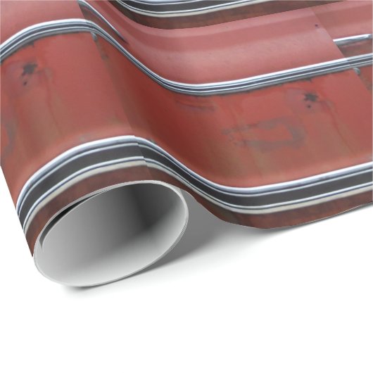 Rode Chevy Silver Trim Cadeaupapier (Rol Hoek)