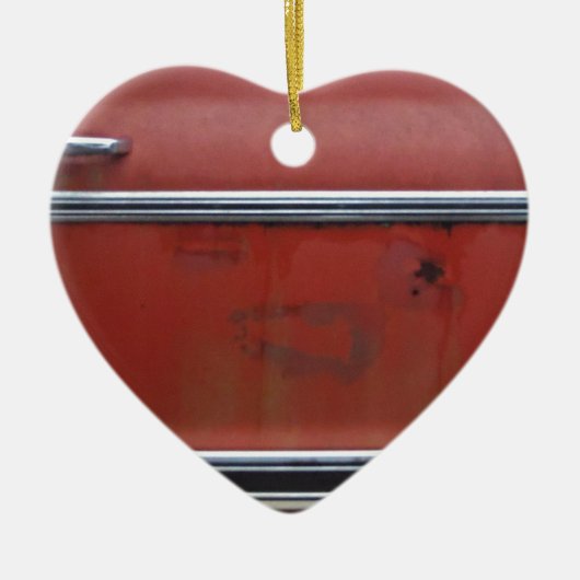 Rode Chevy Silver Trim Keramisch Ornament (Voorkant)