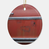 Rode Chevy Silver Trim Keramisch Ornament (Links)