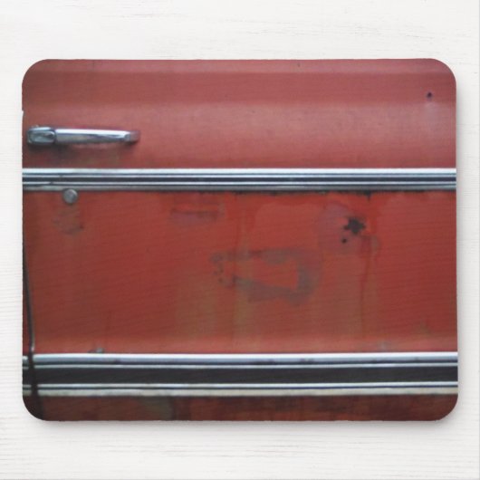 Rode Chevy Silver Trim Muismat (Voorkant)