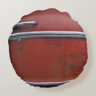 Rode Chevy Silver Trim Rond Kussen
