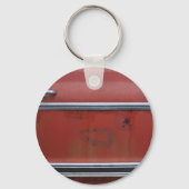 Rode Chevy Silver Trim Sleutelhanger (Voorkant)