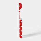 Rode Chic Stippenpatroon  iPhone Hoesje (Linkerkant)