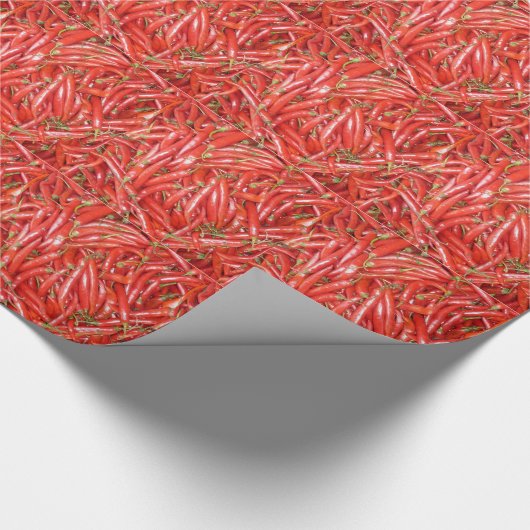 Rode chili cadeaupapier (Hoek)