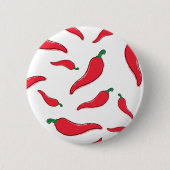 Rode chili, cayennepeper patroon Spaanse pepers Ronde Button 5,7 Cm (Voorkant)