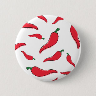 Rode chili, cayennepeper patroon Spaanse pepers Ronde Button 5,7 Cm