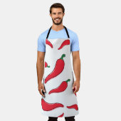 Rode chili, cayennepeper patroon. Spaanse pepers Schort (Gedragen)