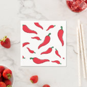 Rode chili, cayennepeper patroon. Spaanse pepers Servet (Insitu)