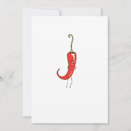 Rode chili grappig kaart