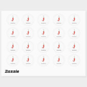 Rode chili grappig ronde sticker (Vel)