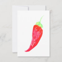 Rode Chili Handgeschilderde Waterverf Paprika's