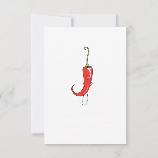Rode chili leuke bedankkaart (Voorkant)