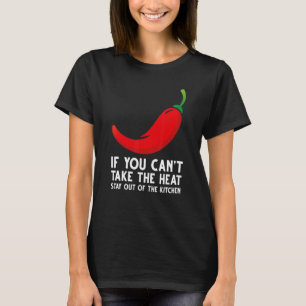 Rode chili peper keuken met grappige quote hete ch t-shirt