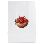 Rode Chili Pepers Medium Cadeauzakje (Achterkant)