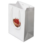 Rode Chili Pepers Medium Cadeauzakje (Achterkant Gekanteld)