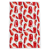 Rode Chili Pepers Medium Cadeauzakje (Voorkant)