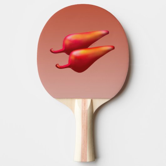 Rode Chili Pepers pingpongbat Tafeltennisbatje (Voorkant)