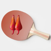 Rode Chili Pepers pingpongbat Tafeltennisbatje (Zijkant)