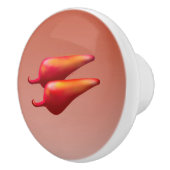 Rode Chili Peppers keramische knop (Rechts)