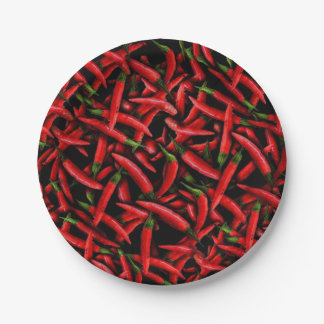 Rode Chili Peppers Papieren Bordje