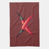 Rode Chili Peppers Theedoek (Verticaal)