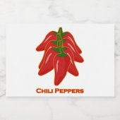 Rode Chili Peppers Voedselcontainer Etiket (Enkel label)