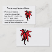 Rode Chili-piepers op een tekenreeksafbeelding Visitekaartje (Voorkant / Achterkant)