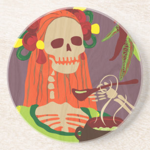 rode chili zandsteen onderzetter