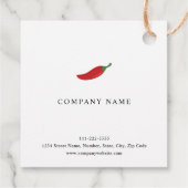 Rode Chilipeper Bedankjes Labels (Achterkant)