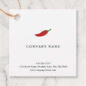 Rode Chilipeper Bedankjes Labels (Voorkant)