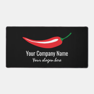 Rode chilipeper bedrijfslogo sjabloon bureaumat