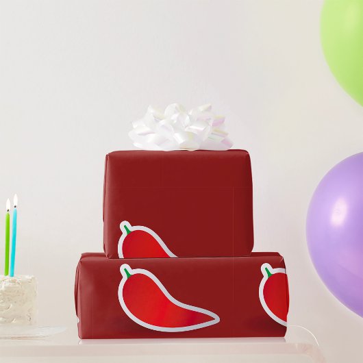 Rode Chilipeper Cadeaupapier