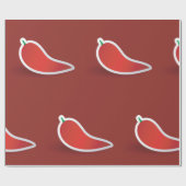 Rode Chilipeper Cadeaupapier (Vlak)