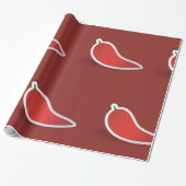Rode Chilipeper Cadeaupapier (Uitgerold)