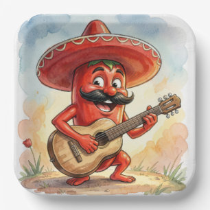 Rode Chilipeper Gitarist Papieren Bordje
