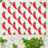 Rode chilipeper keukendoek theedoek (Gevouwen)