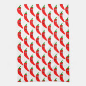 Rode chilipeper keukendoek theedoek (Verticaal)