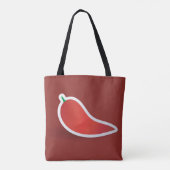 Rode Chilipeper Tote Bag (Achterkant)