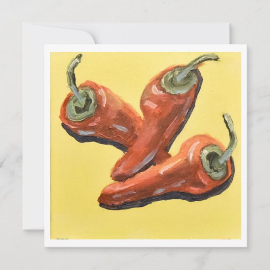Rode Chilipeper Trio Kaart (Voorkant)